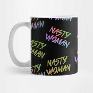 Nasty Woman Rainbow Pattern Mug